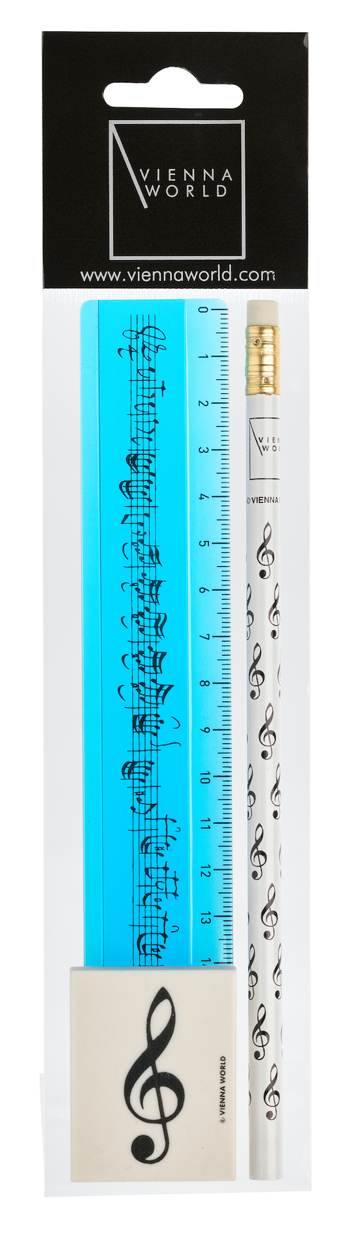 Schreibset Violinschlüssel 3-teilig blau
