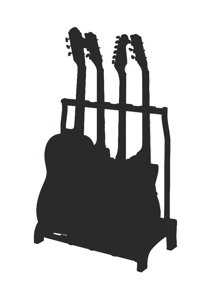 4-fach Gitarrenständer Guardian 3+1 17534 K-M